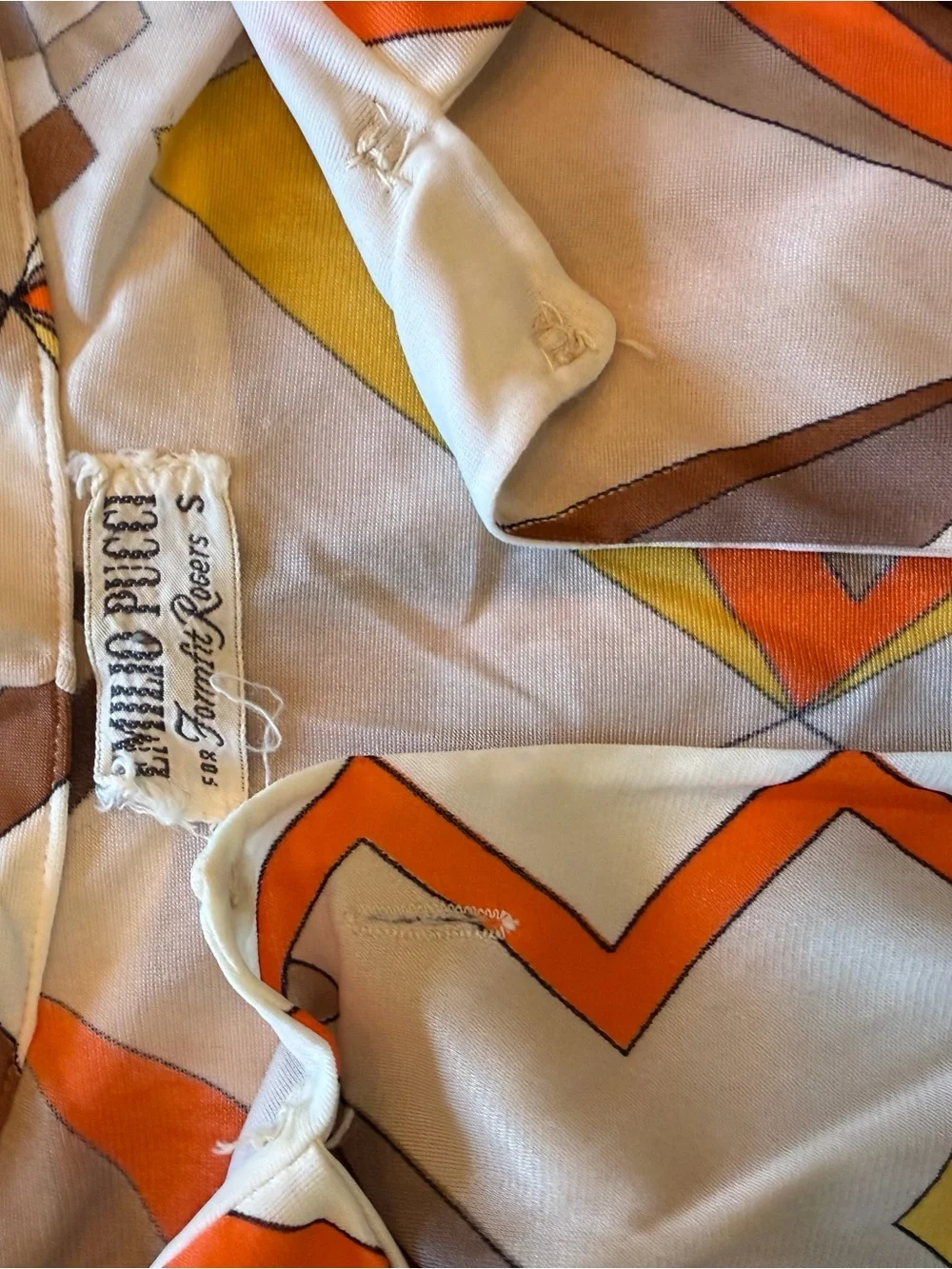 Vintage Emilio Pucci for Formfit Rogers 2 Piece Geometric Dress Set Size S